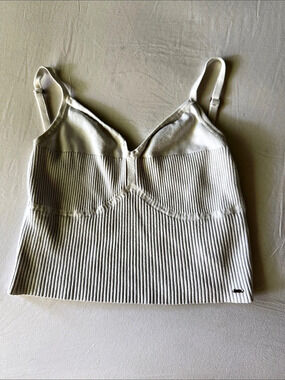 Guess Ribbed Cropped Camisole in White